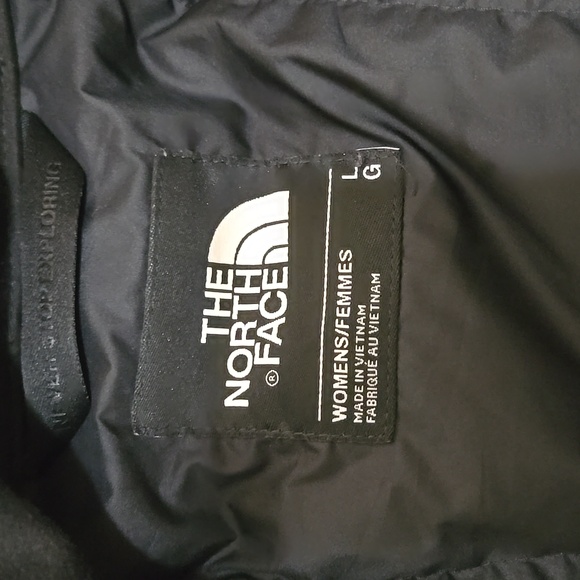 Womens The North Face Black Goose Down Puffer Coat Sz Large - Picture 6 of 8